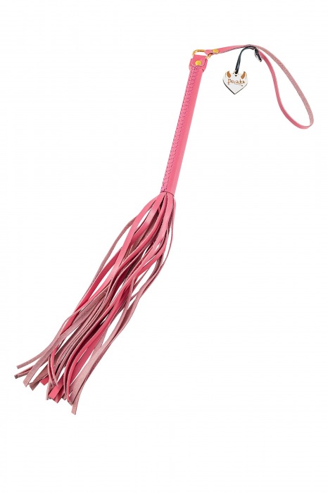 Розовая кожаная плеть - 50 см. - Pecado - купить с доставкой в Петрозаводске