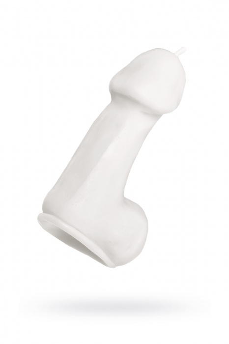 Белая свеча в форме пениса - 47 гр. - Pecado - купить с доставкой в Петрозаводске