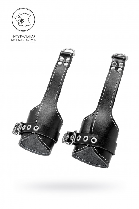 Черные подвесы с белой строчкой - Pecado - купить с доставкой в Петрозаводске