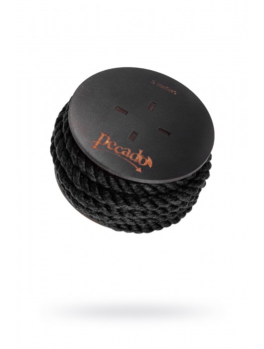 Черная веревка для шибари на катушке - 5 м. - Pecado - купить с доставкой в Петрозаводске