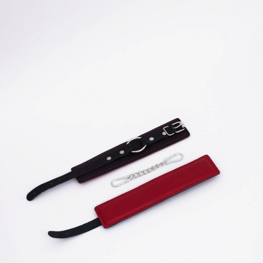 Черно-красные кожаные оковы - Crazy Handmade - купить с доставкой в Петрозаводске