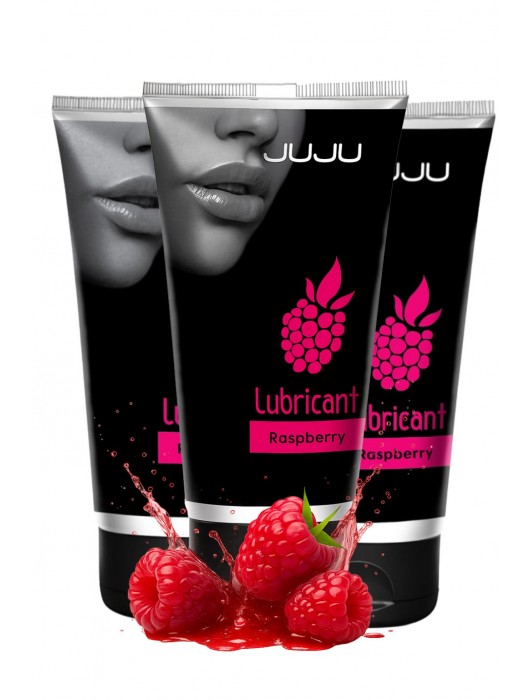 Набор из 3 съедобных лубрикантов JUJU со вкусом малины - JuJu - купить с доставкой в Петрозаводске