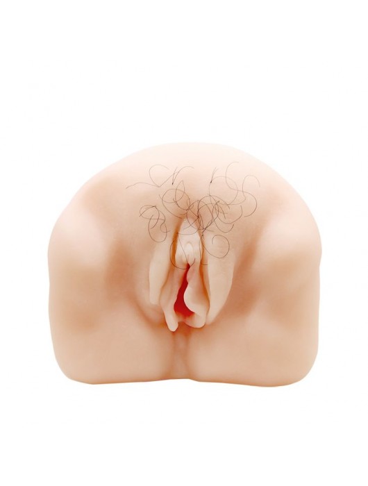 Телесный мастурбатор-вагина с оволосением и вибрацией - Baile - в Петрозаводске купить с доставкой