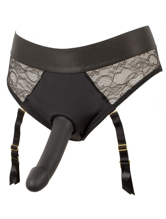 Черный женский страпон Strap-on Set: трусики и насадка - Orion - купить с доставкой в Петрозаводске