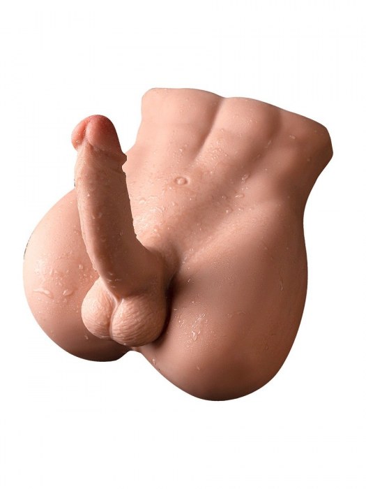 Телесный мужской торс с вибрацией и возвратно-поступательными движениями Bartlett - SHEQU