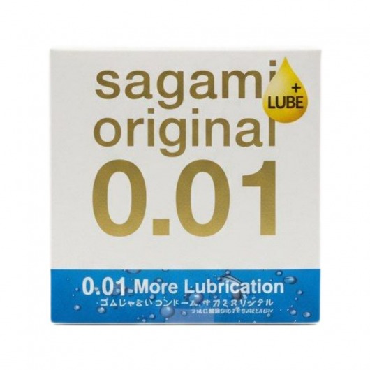 Увлажнённый презерватив Sagami Original 0.01 Extra Lub - 1 шт. - Sagami - купить с доставкой в Петрозаводске