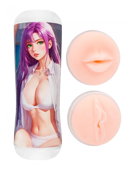 Двусторонний мастурбатор аниме - ротик и вагина - Tokyo Style - в Петрозаводске купить с доставкой