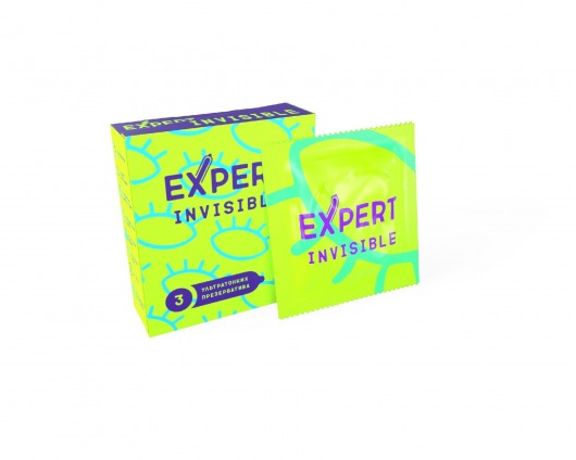 Ультратонкие презервативы Expert Invisible - 3 шт. - Expert - купить с доставкой в Петрозаводске