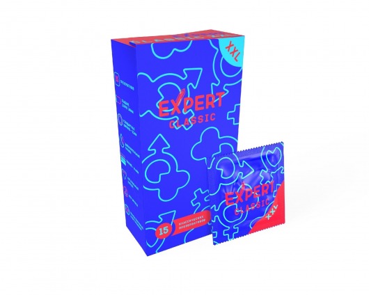 Презервативы увеличенного размера Expert Classic XXL - 15 шт. - Expert - купить с доставкой в Петрозаводске