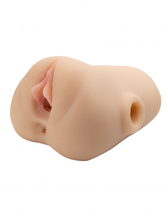 Телесный мастурбатор с вибрацией Double Pounder Vibrating Squeeze Stroker - Pipedream - в Петрозаводске купить с доставкой