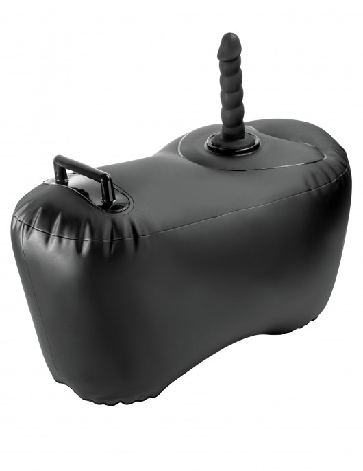 Черное надувное кресло с платформой для фиксации дилдо Body Dock Inflatable Love Seat - Pipedream - купить с доставкой в Петрозаводске
