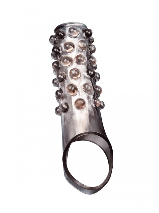 Дымчатая насадка на пенис с выпуклостями - 11 см. - Sex Expert - в Петрозаводске купить с доставкой