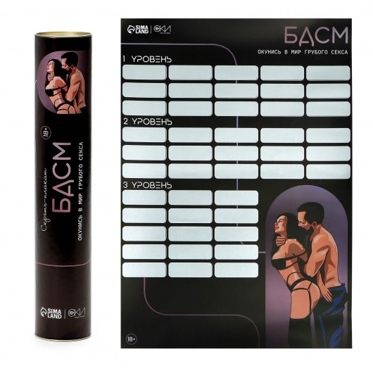 Плакат для двоих со скретч-слоем «БДСМ» - Сима-Ленд - купить с доставкой в Петрозаводске