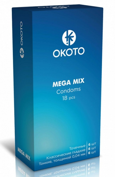 Презервативы OKOTO Mega Mix - 18 шт. - Sitabella - купить с доставкой в Петрозаводске