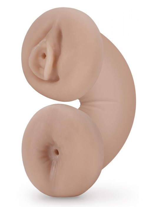 Телесный люминесцентный двусторонний мастурбатор Tasha - Blush Novelties - в Петрозаводске купить с доставкой