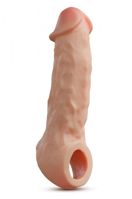 Телесная насадка-удлинитель Intrepid 9.25 Inch Realistic Penis Extender Sleeve - 23,5 см. - Blush Novelties - в Петрозаводске купить с доставкой