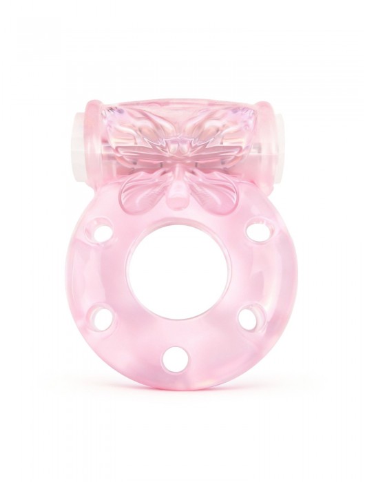 Розовое эрекционное виброкольцо с бабочкой - 1137 - в Петрозаводске купить с доставкой