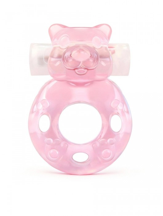 Розовое эрекционное виброкольцо в форме мишки - 1137 - в Петрозаводске купить с доставкой