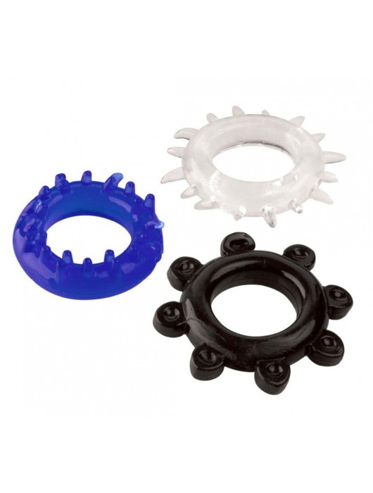 Набор из 3 эрекционных колец разного цвета и рельефа - Boys of Toys - в Петрозаводске купить с доставкой