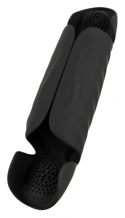 Черный вибромастурбатор с трехточечной стимуляцией Penis Trainer with 3 Point Stimulation - Orion - в Петрозаводске купить с доставкой