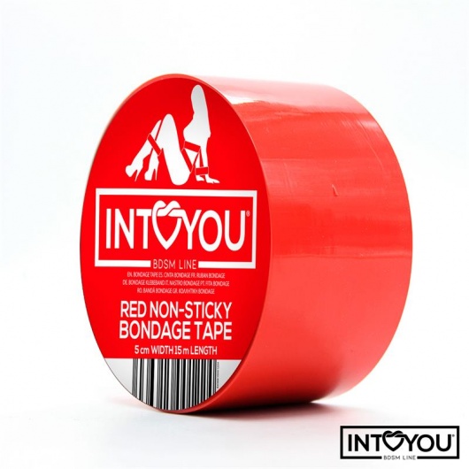 Красный скотч для фиксации Non-Sticky Bondage Tape - 15 м. - Intoyou - купить с доставкой в Петрозаводске