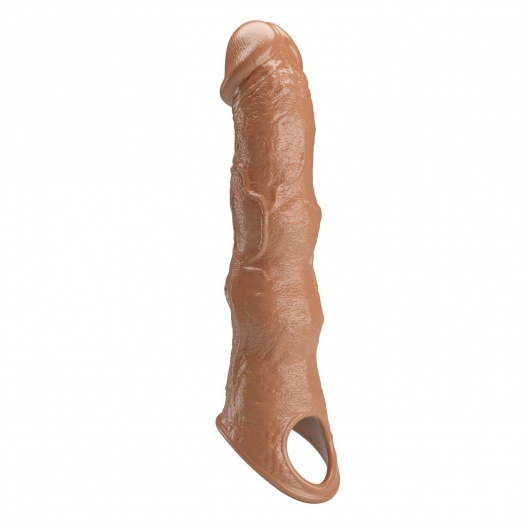 Карамельный фаллоудлинитель с 3 вставками - 28 см. - Baile - в Петрозаводске купить с доставкой