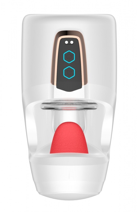 Белый мастурбатор с язычком и возвратно-поступательными движениями - Secwell - в Петрозаводске купить с доставкой