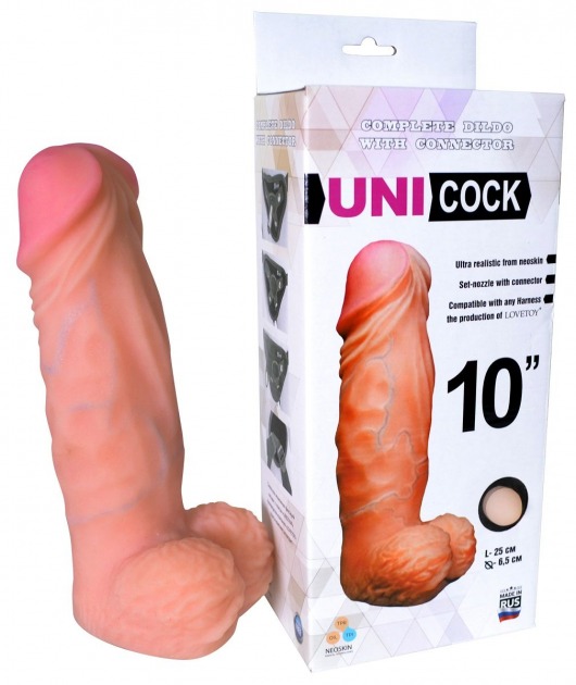 Фаллическая насадка Харнесс UNICOCK 10  - 25 см. - LOVETOY (А-Полимер) - купить с доставкой в Петрозаводске