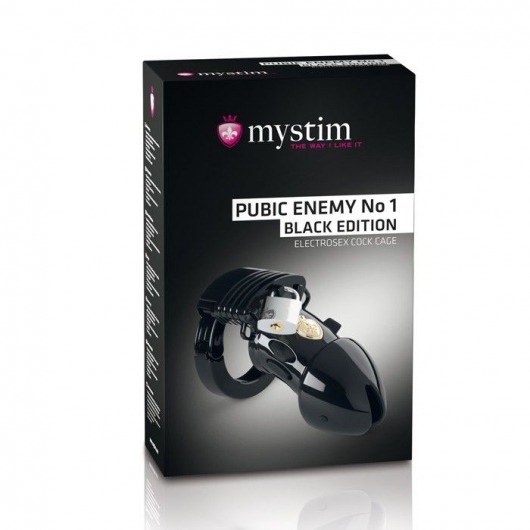 Пояс верности с электростимуляцией Mystim Pubic Enemy No1 Black Edition - MyStim - купить с доставкой в Петрозаводске