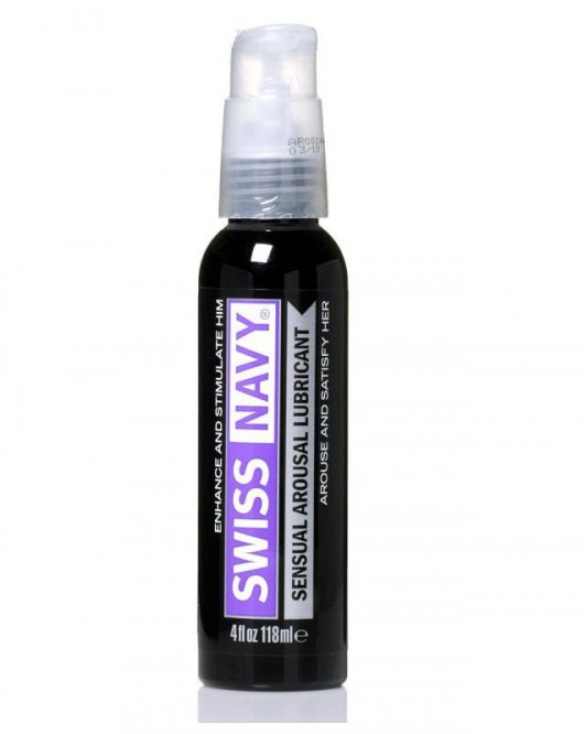Возбуждающий гель-лубрикант на водной основе Sensual Arousal Lubricant  - 118 мл. - Swiss navy - купить с доставкой в Петрозаводске