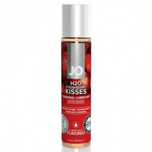 Смазка с ароматом клубники JO Flavored Strawberry Kiss - 30 мл. - System JO - купить с доставкой в Петрозаводске