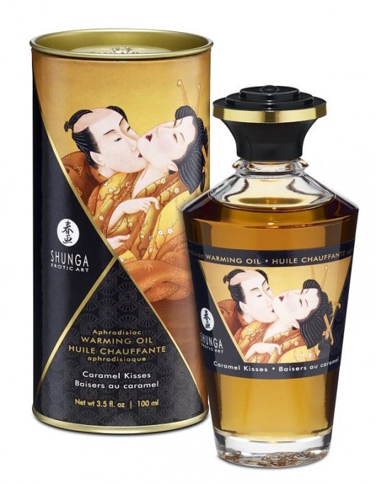 Массажное интимное масло с ароматом карамели - 100 мл. - Shunga - купить с доставкой в Петрозаводске