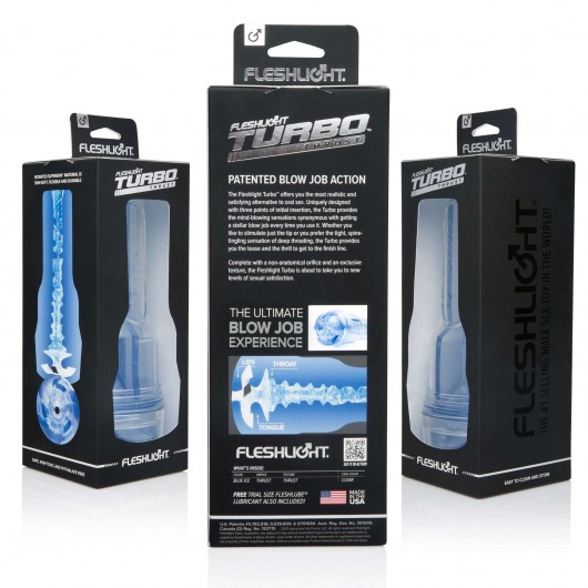 Мастурбатор Fleshlight Turbo - Trust Blue Ice - Fleshlight - в Петрозаводске купить с доставкой