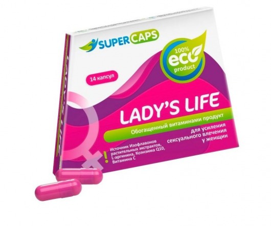 Возбуждающие капсулы Ladys Life - 14 капсул (0,35 гр.) - SuperCaps - купить с доставкой в Петрозаводске