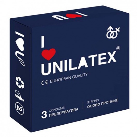 Ультрапрочные презервативы Unilatex Extra Strong - 3 шт. - Unilatex - купить с доставкой в Петрозаводске