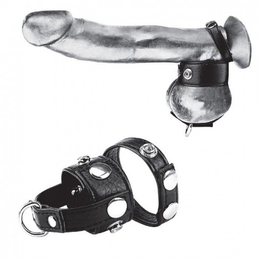 Утяжка для мошонки и пениса Cock Ring With 1  Ball Stretcher And Optional Weight Ring - BlueLine - купить с доставкой в Петрозаводске