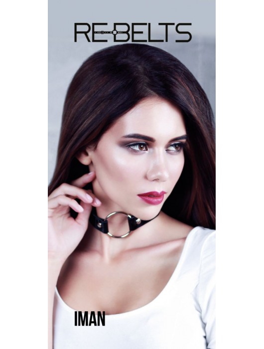 Чёрный чокер-кляп Iman Black - Rebelts - купить с доставкой в Петрозаводске