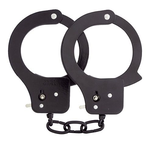 Чёрные наручники из листового металла BONDX METAL CUFFS BLACK - Dream Toys - купить с доставкой в Петрозаводске