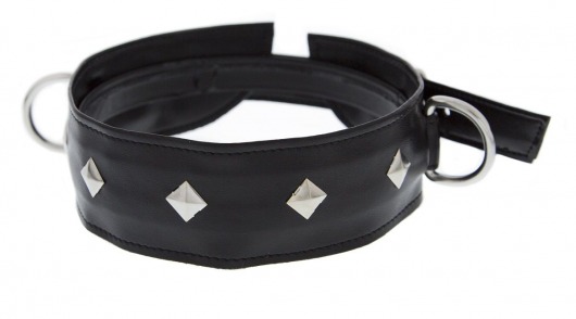 Полиуретановый ошейник с пуклями и D-кольцами Collar with Studs - Blush Novelties - купить с доставкой в Петрозаводске