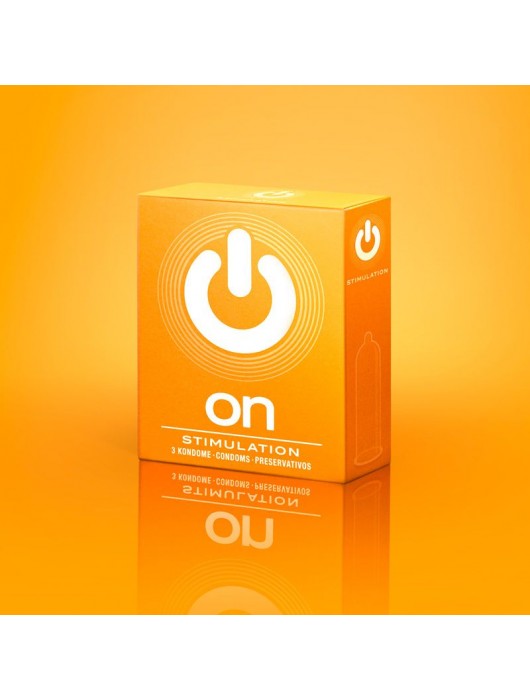 Презервативы ON) Stimulation с точками - 3 шт. - ON) - купить с доставкой в Петрозаводске