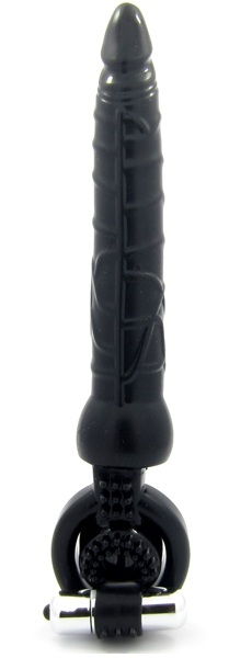 Черная вибронасадка с анальным стимулятором - ToyFa - в Петрозаводске купить с доставкой