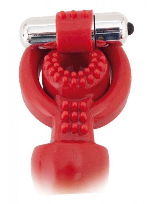 Красная вибронасадка с анальным стимулятором - ToyFa - в Петрозаводске купить с доставкой