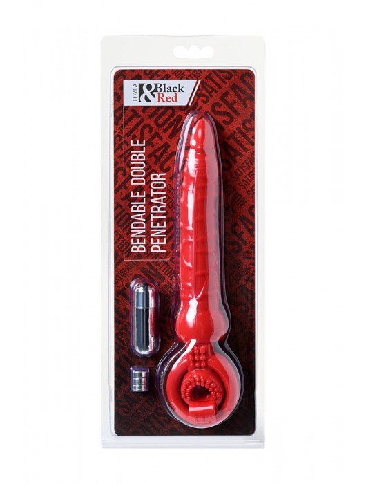 Красная вибронасадка с анальным стимулятором - ToyFa - в Петрозаводске купить с доставкой