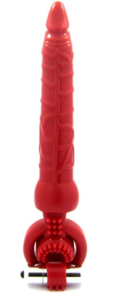 Красная вибронасадка с анальным стимулятором - ToyFa - в Петрозаводске купить с доставкой