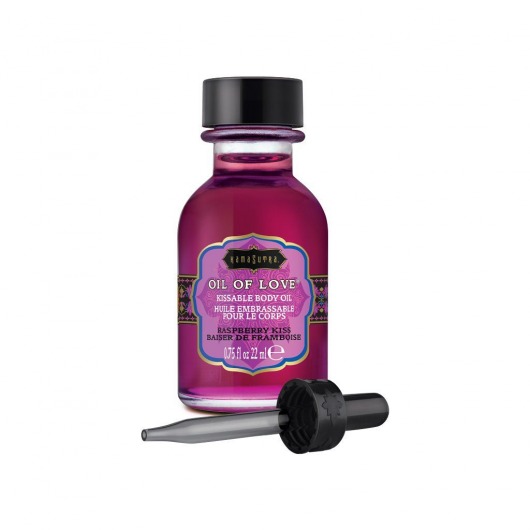 Масло для ласк с ароматом малины Oil of Love Raspberry Kiss - 22 мл. - Kama Sutra - купить с доставкой в Петрозаводске