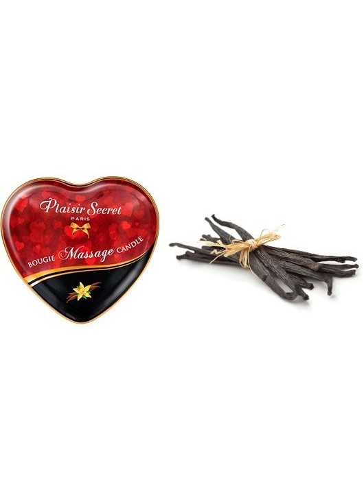 Массажная свеча с ароматом ванили Bougie Massage Candle - 35 мл. - Plaisir Secret - купить с доставкой в Петрозаводске