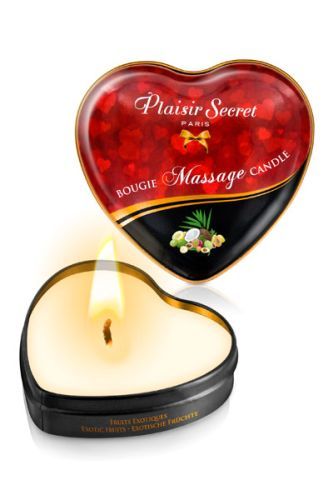 Массажная свеча с ароматом экзотических фруктов Bougie Massage Candle - 35 мл. - Plaisir Secret - купить с доставкой в Петрозаводске