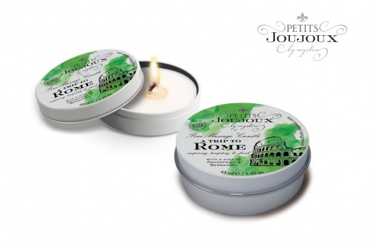 Массажная свеча Petits Joujoux Rome с ароматом грейпфрута и бергамота - 33 гр. - MyStim - купить с доставкой в Петрозаводске