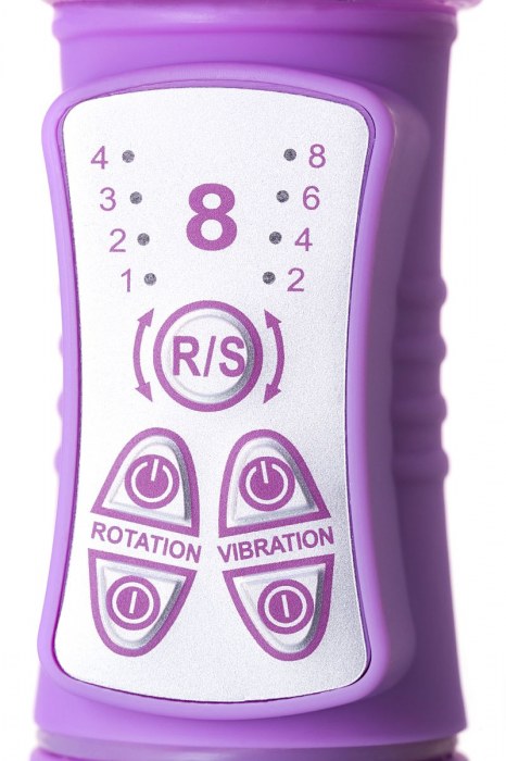 Фиолетовый вибратор High-Tech fantasy с бабочкой для клитора - 22,4 см. - A-toys