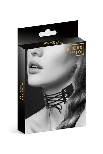 Оригинальный ошейник-чокер со шнуровкой - Bijoux Pour Toi - купить с доставкой в Петрозаводске